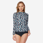 Daisy Black Long Sleeve Rash Guard | R5704