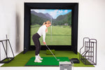 SimBox Golf Simulator Enclosure Pro + Impact Screen & Frame with Side Barriers
