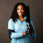 Resilient Championship Fastpitch Batting Gloves | Black and Gold