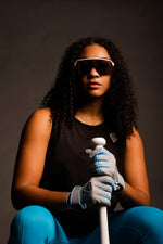 Resilient Championship Fastpitch Batting Gloves | Grey and Angel Blue