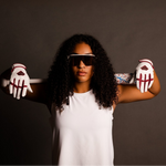 Resilient Championship Fastpitch Batting Gloves | White and Maroon