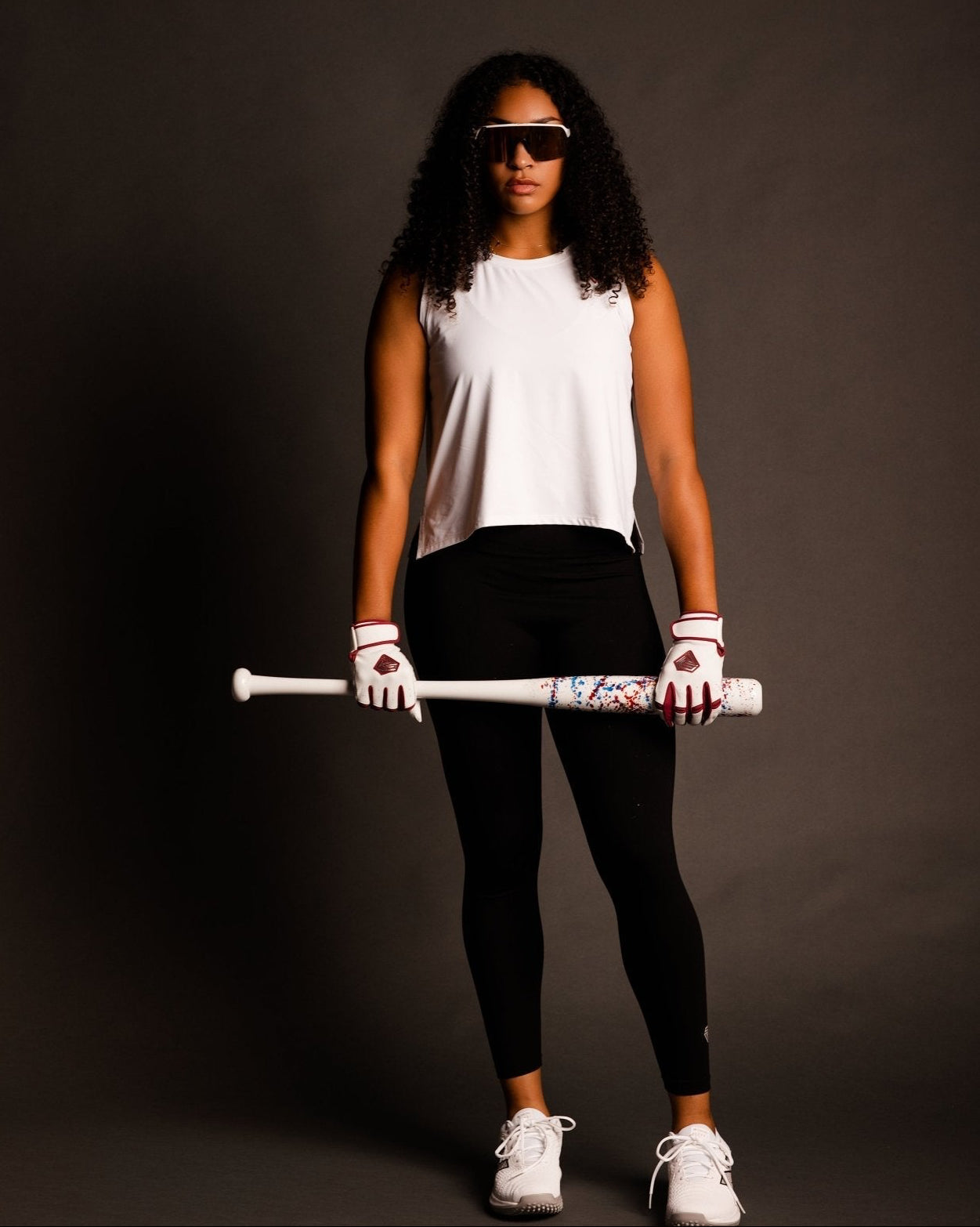 Resilient Championship Fastpitch Batting Gloves | White and Maroon