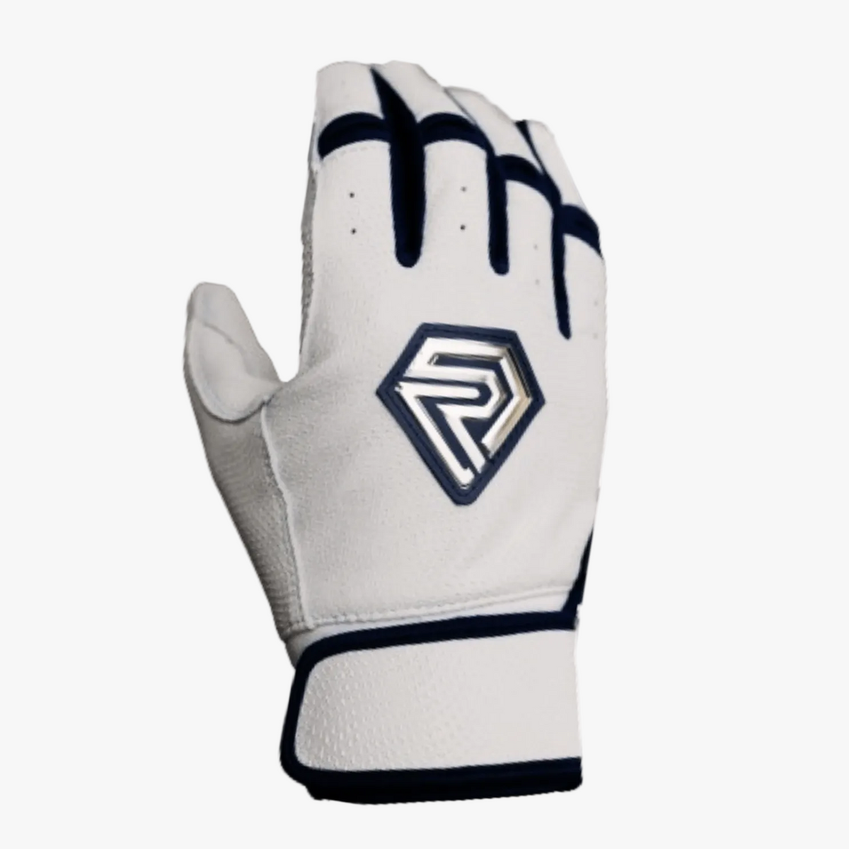 Resilient Championship Fastpitch Batting Gloves | White and Navy