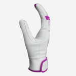 Resilient Championship Fastpitch Batting Gloves || White and Purple