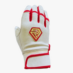 Resilient Championship Fastpitch Batting Gloves | White and Red