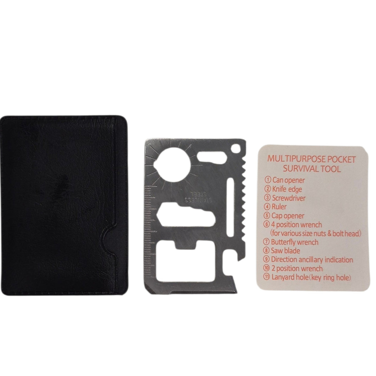 11-in-1 Survival Credit Card Multitool | Multipurpose Tactical Wallet Tool