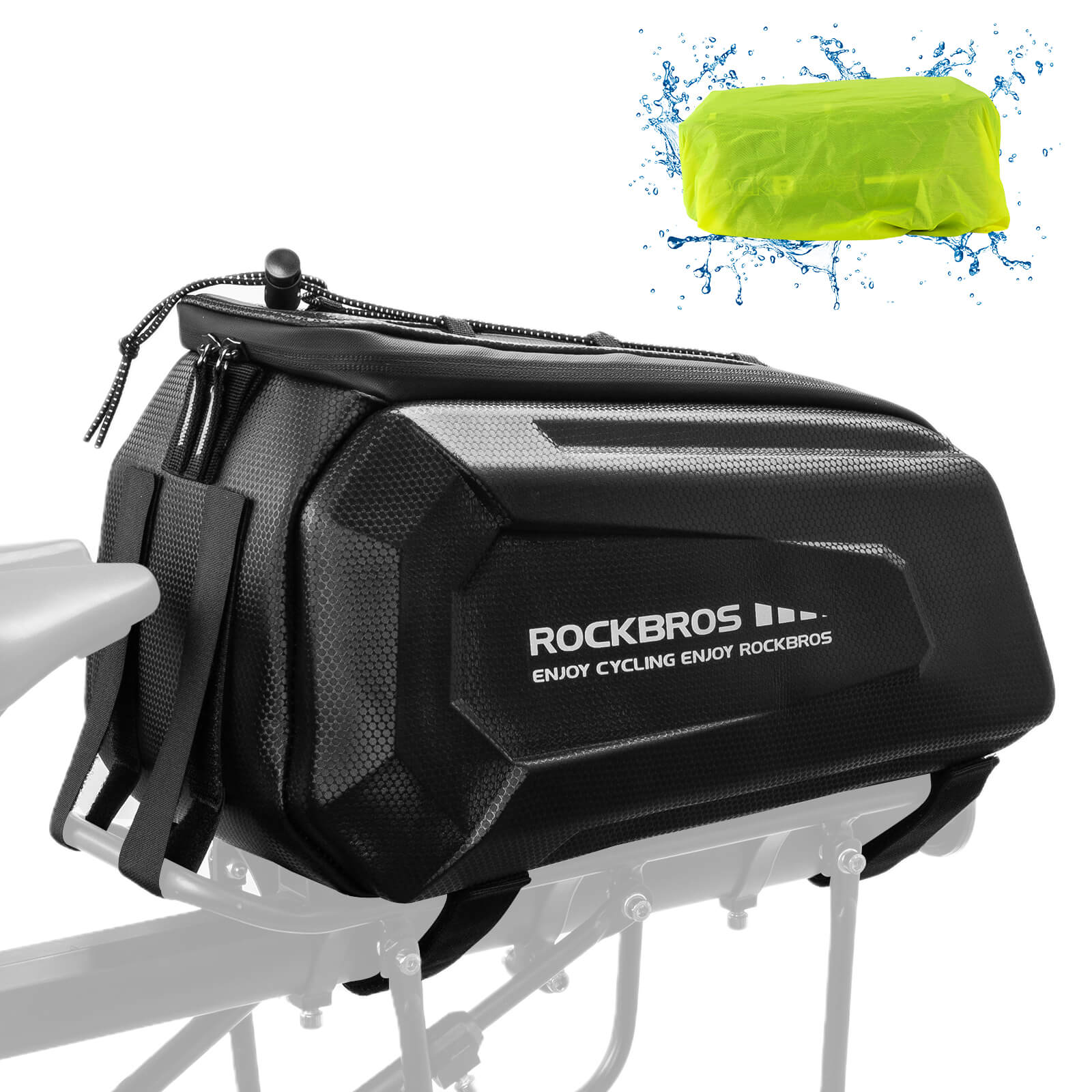 Hard Shell Bike Trunk Bag for Rear Rack | 9L