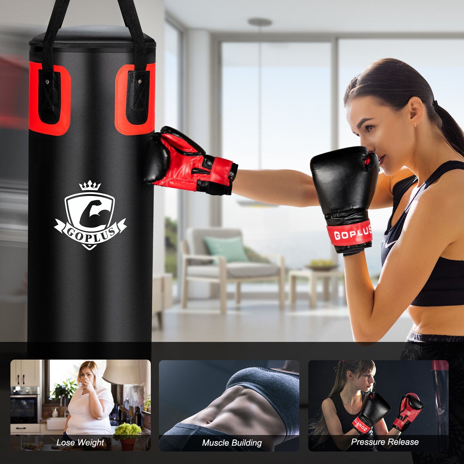 Filled Punching Bag Set | 56/63 LBS