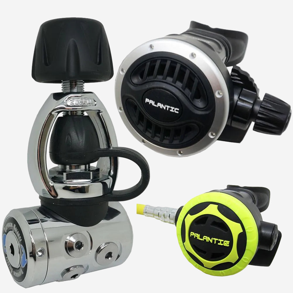 Scuba Diving Dive Palantic AS105 Yoke Adjustable Regulator & Octopus Combo