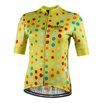 Bianchi Milano Silis Women's Cycling Jersey | Yellow with Polka Dots