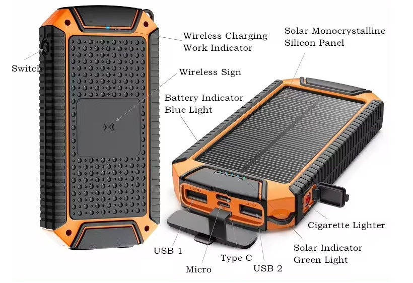 Wireless Solar Power Bank