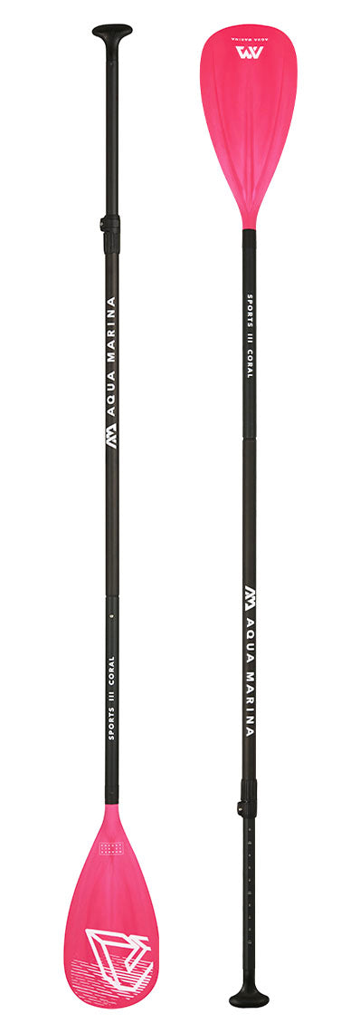 SPORTS III CORAL Adjustable Aluminum iSUP Paddle | CORAL Exclusive