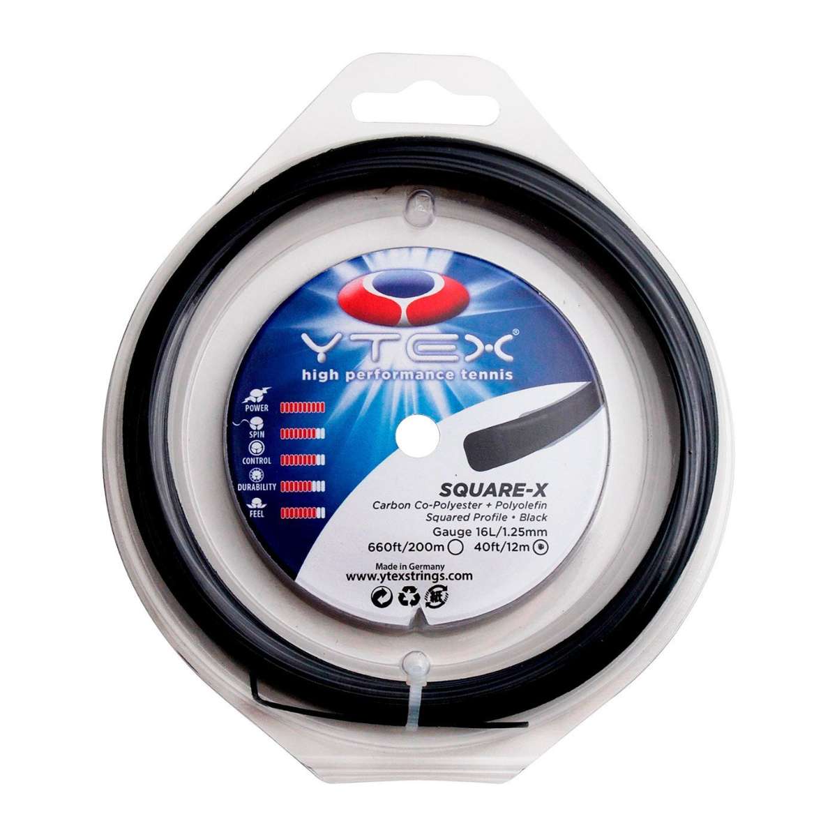 Square-X Black Racquet String Set