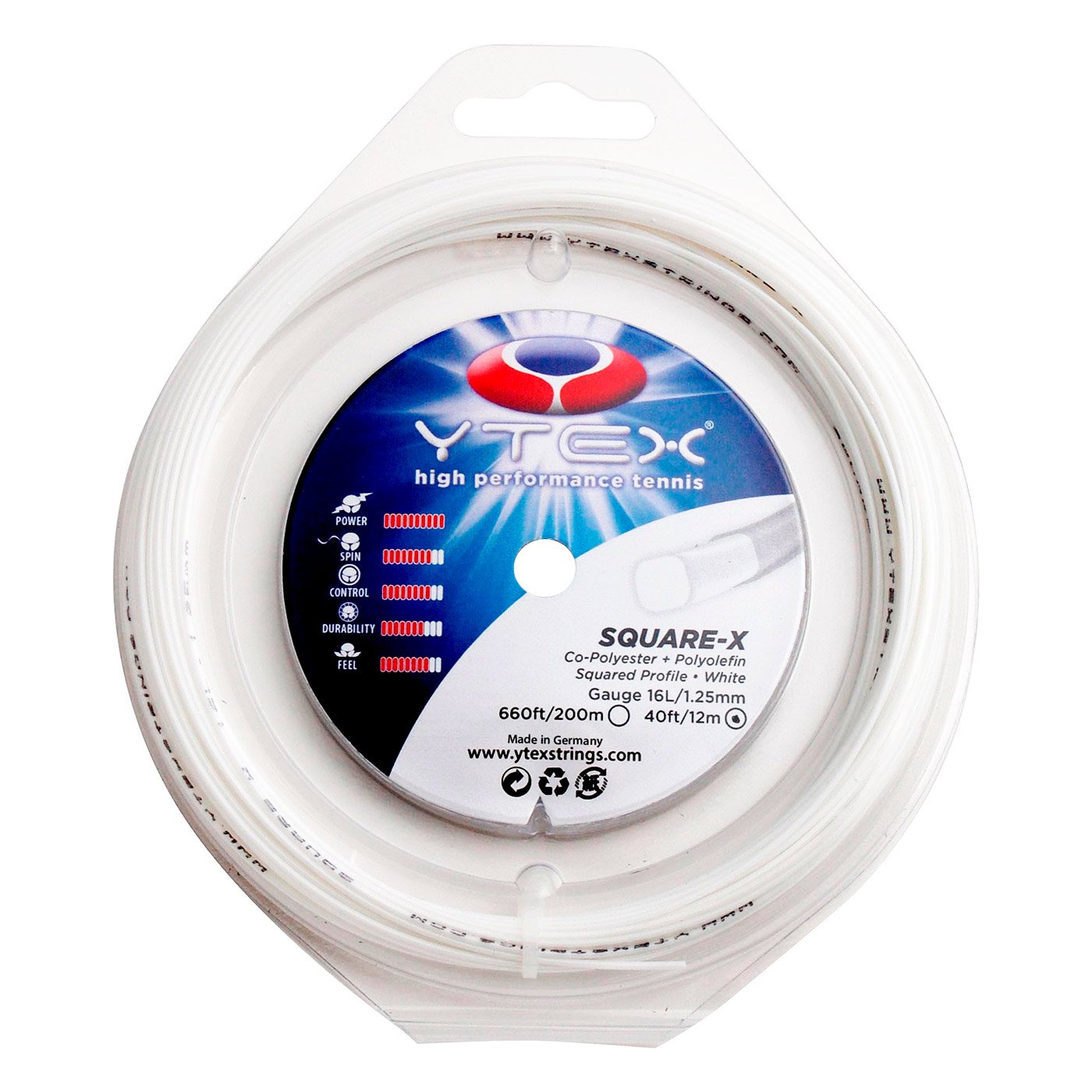 Square-X White Racquet String Set