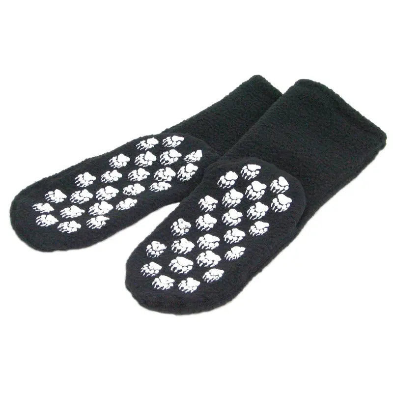Polar Feet SUPER STRETCHY Fleece Socks | Black