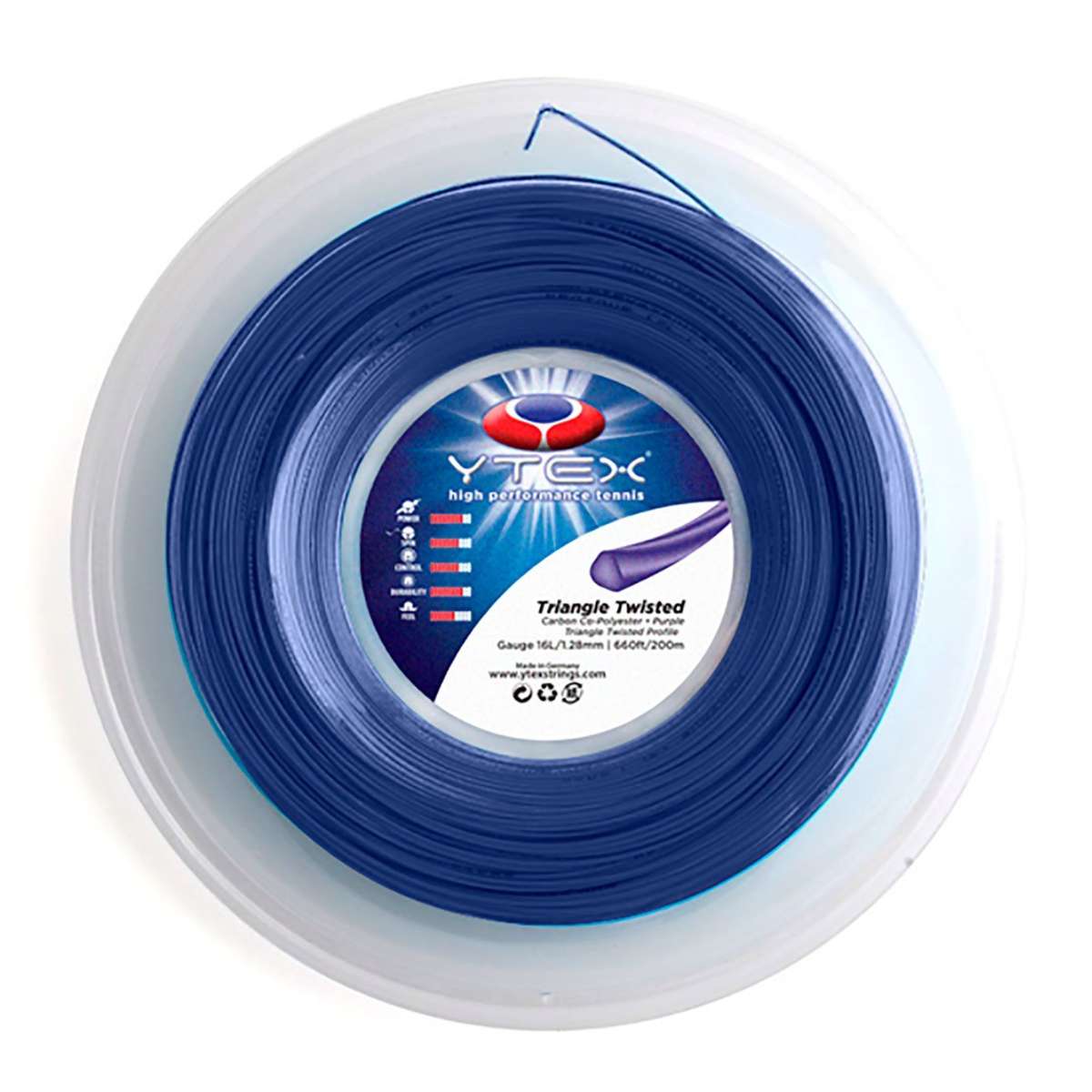 Triangle Twisted Purple Reel Tennis Racquet String Set