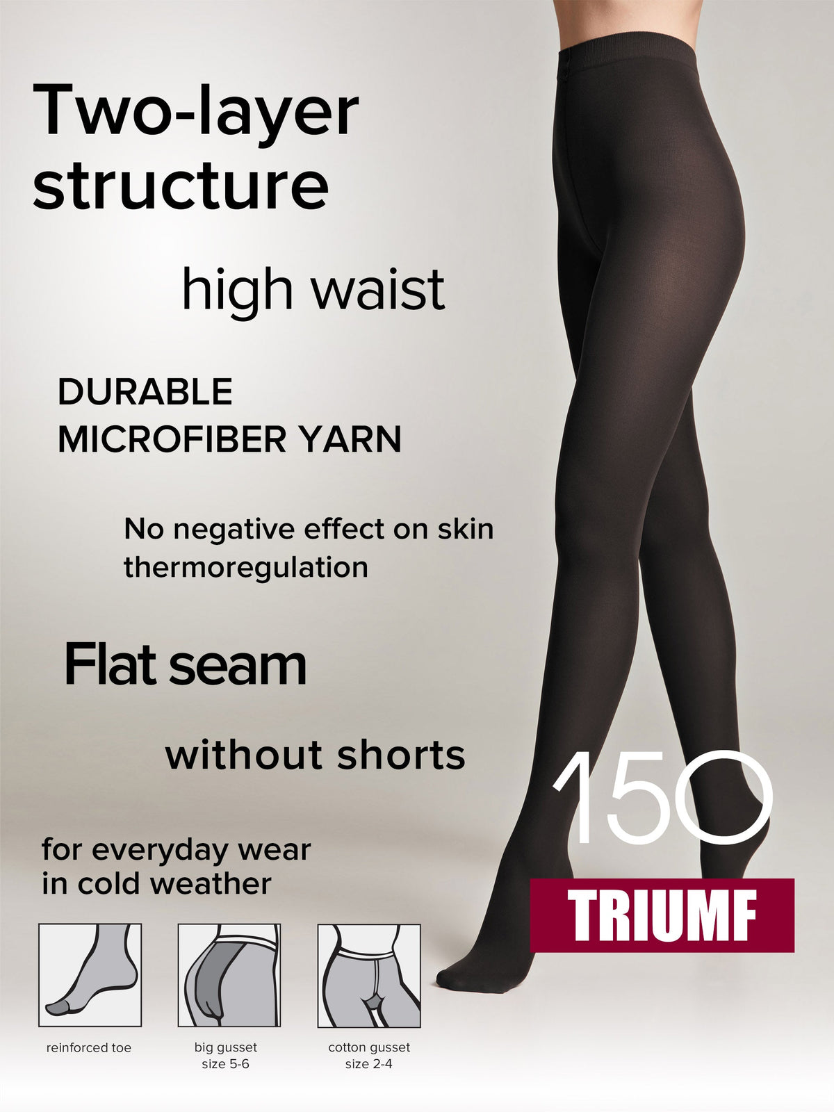 Tights Conte Triumf 150 Den | Warm Opaque Microfiber