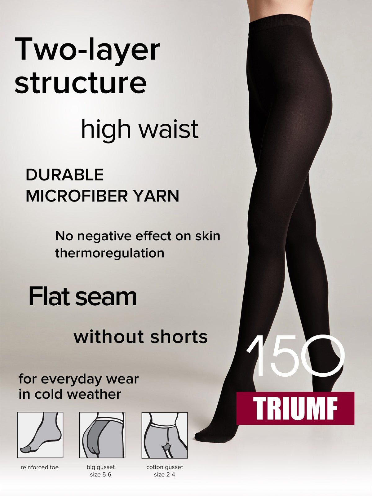 Tights Conte Triumf 150 Den | Warm Opaque Microfiber