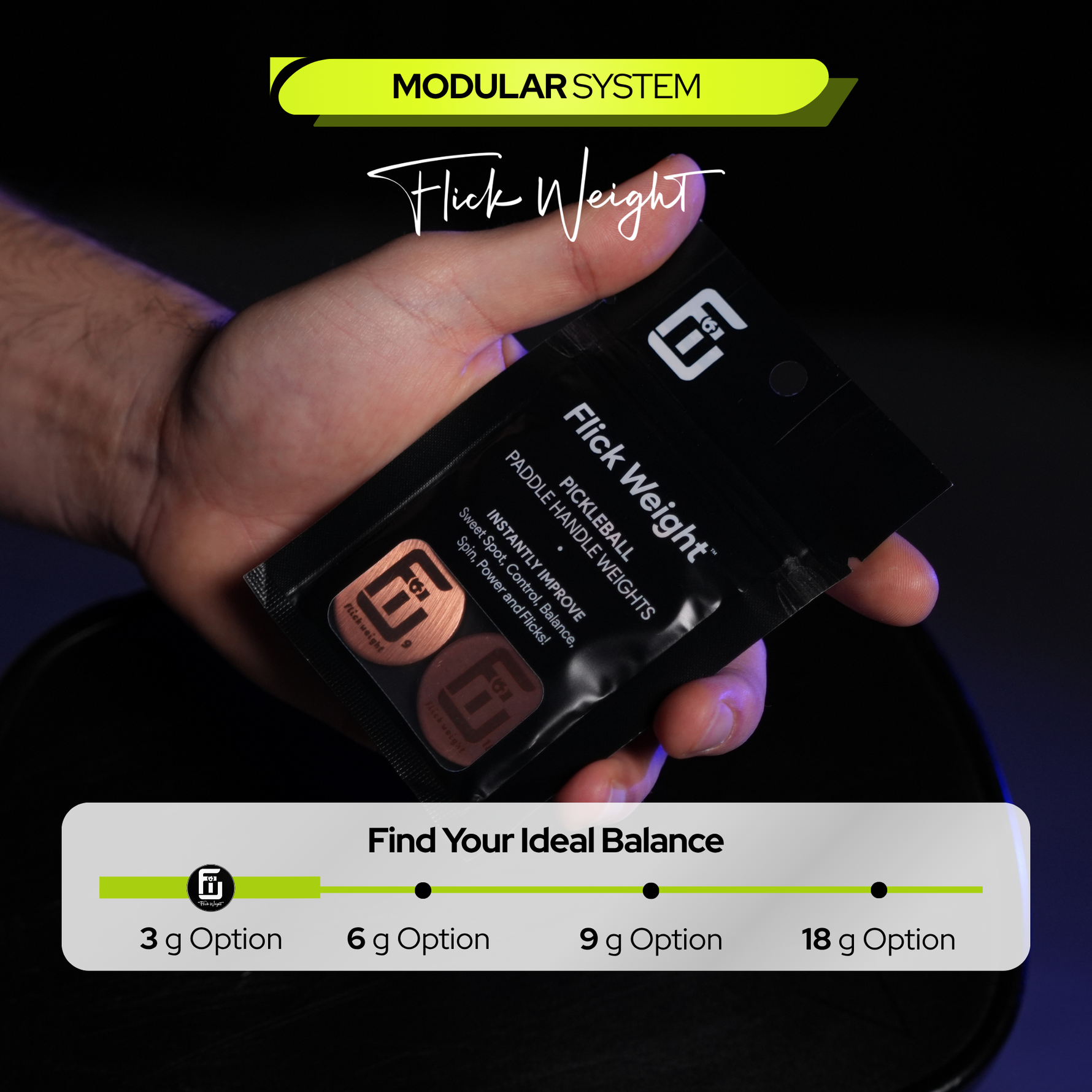Flick Weight 3g, 6g, 9g, 18g | 4-Pack
