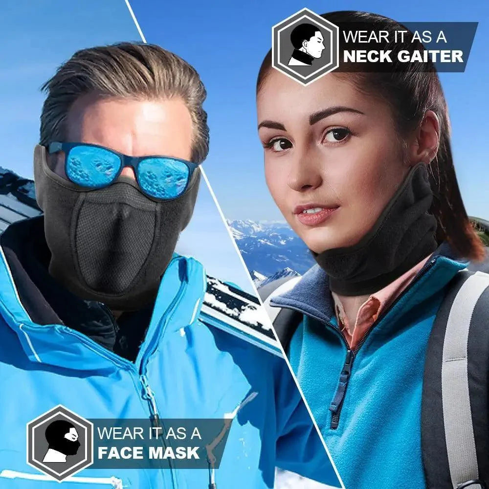 Windproof Winter Sports Half Face and Ear Cover Mask | Neck Gaiter