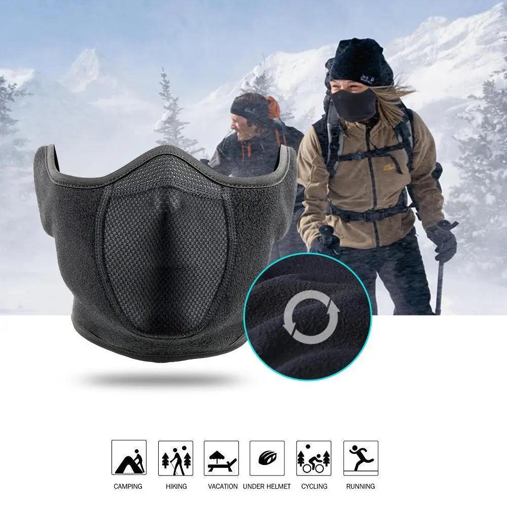 Windproof Winter Sports Half Face and Ear Cover Mask | Neck Gaiter