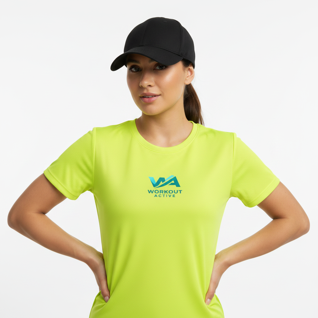 Workout Poly Mesh Jersey with WA (Cyan) | Short Sleeve