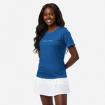 Royal Blue Poly Mesh Jersey with Workout Active Script