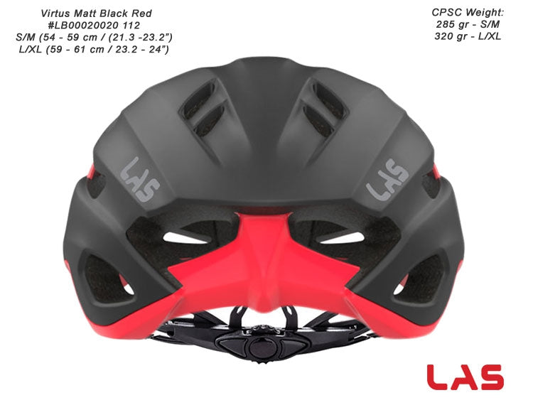 LAS Virtus Cycling Helmet | Black/Red