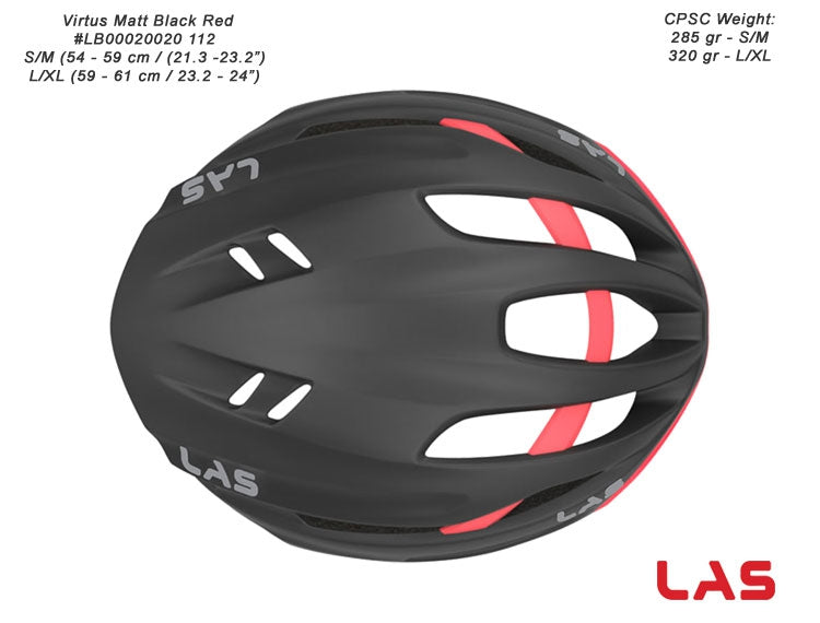 LAS Virtus Cycling Helmet | Black/Red