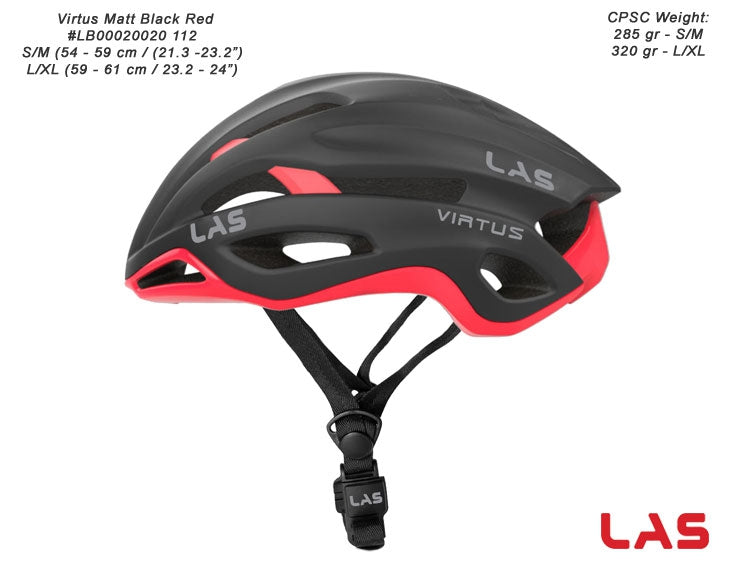 LAS Virtus Cycling Helmet | Black/Red