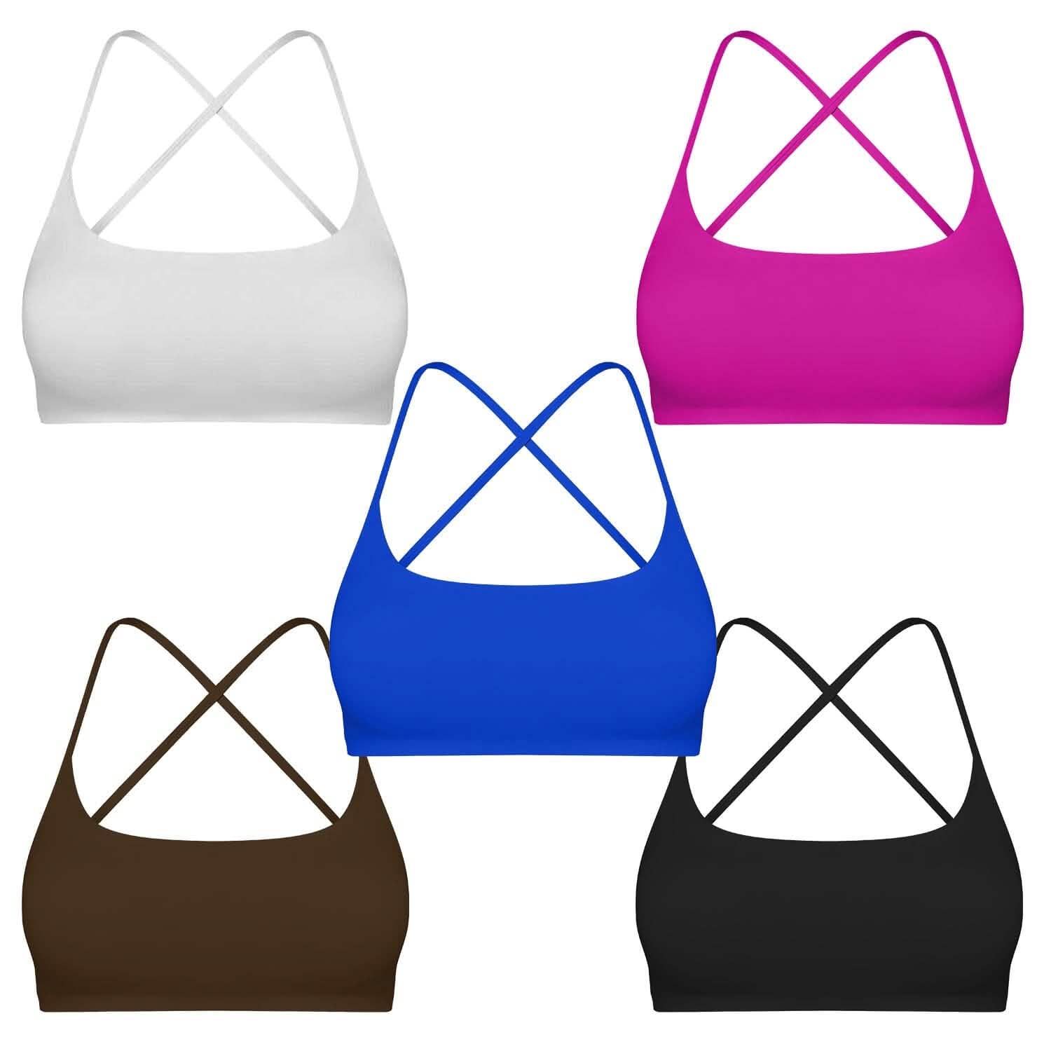 Women Cross Back Padded Sport Bra