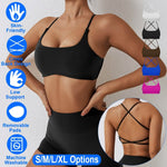 Women Cross Back Padded Sport Bra