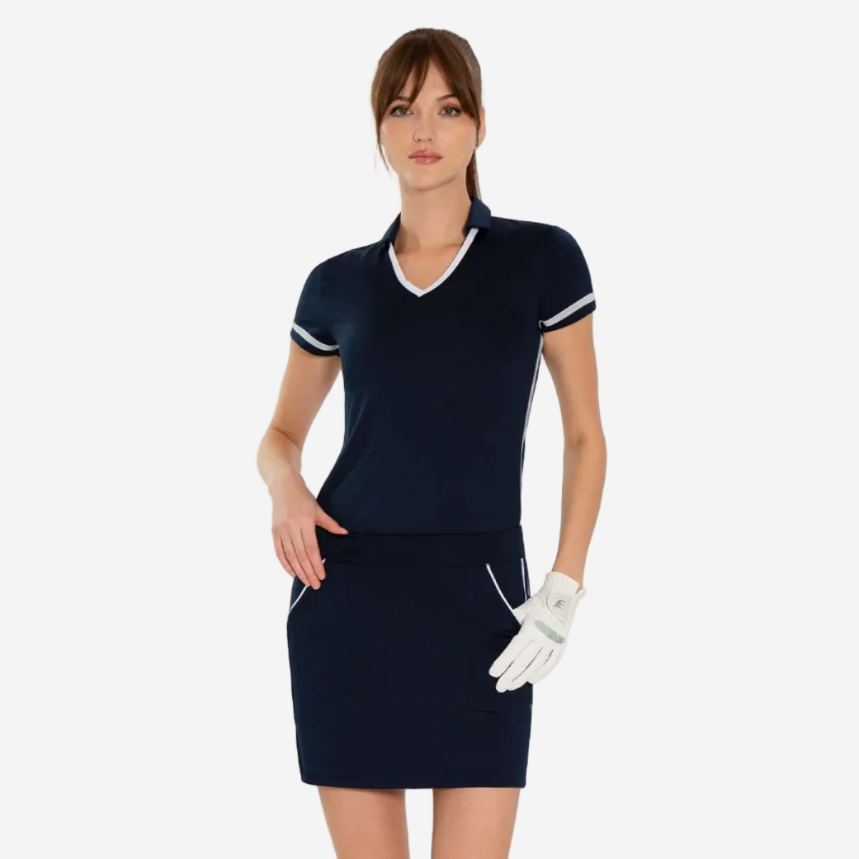 Women's Golf 15" Eloise Skirt | Midnight/White