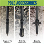 Official Casual Trek Hiking & Walking Poles | Heights Up To 6’2”