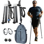 Motivator Super Duty Swift Connect Travel Poles for Balance and Rehab - Heavy Duty Poles with XL Motivator Stability Grips - For Heights 4' to 7' and for Weights up to 300lbs