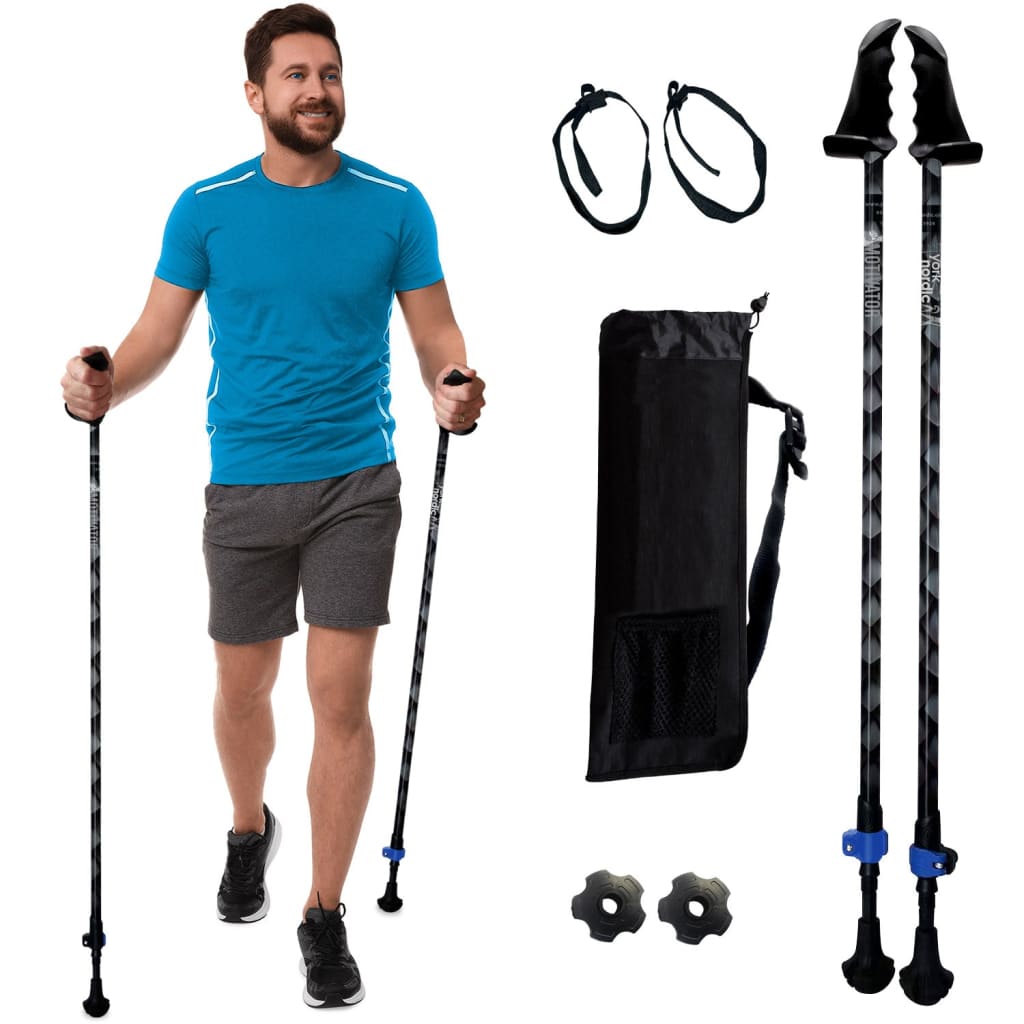 Motivator Walking Poles for Balance and Rehab | Patented Stability Grips | Lightweight, Adjustable, and Collapsible | Heights Up To 6'2"