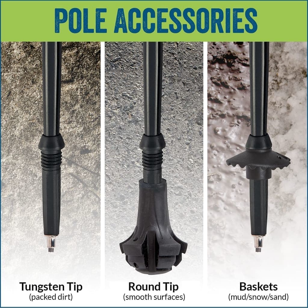 Motivator Walking Poles for Balance and Rehab | Patented Stability Grips | Lightweight, Adjustable, and Collapsible | Heights Up To 6'2"