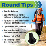 Motivator Walking Poles for Balance and Rehab | Patented Stability Grips | Lightweight, Adjustable, and Collapsible | Heights Up To 6'2"