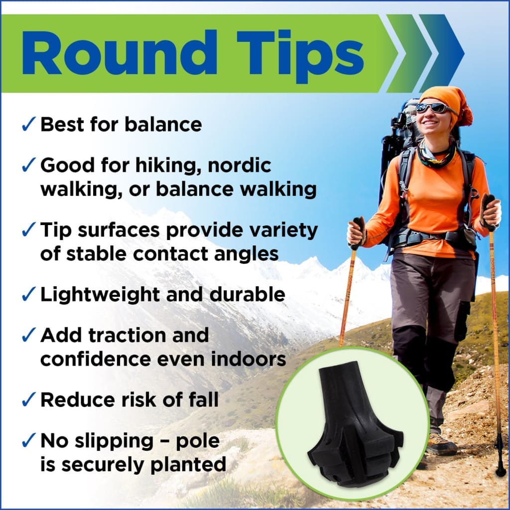 Motivator Walking Poles for Balance and Rehab | Patented Stability Grips | Lightweight, Adjustable, and Collapsible | Heights Up To 6'2"