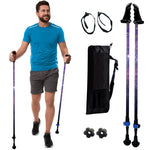 Motivator Walking Poles for Balance and Rehab | Patented Stability Grips | Lightweight, Adjustable, and Collapsible | Heights Up To 6'2"