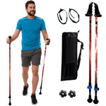 Motivator Walking Poles for Balance and Rehab | Patented Stability Grips | Lightweight, Adjustable, and Collapsible | Heights Up To 6'2"