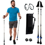 Motivator Walking Poles for Balance and Rehab | Patented Stability Grips | Lightweight, Adjustable, and Collapsible | Heights Up To 6'2"