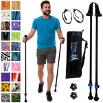 Motivator Walking Poles for Balance and Rehab | Patented Stability Grips | Lightweight, Adjustable, and Collapsible | Heights Up To 6'2"