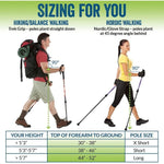 Travel Folding Walking & Hiking Poles 13.5” with Rubber Feet, Baskets, and Bag