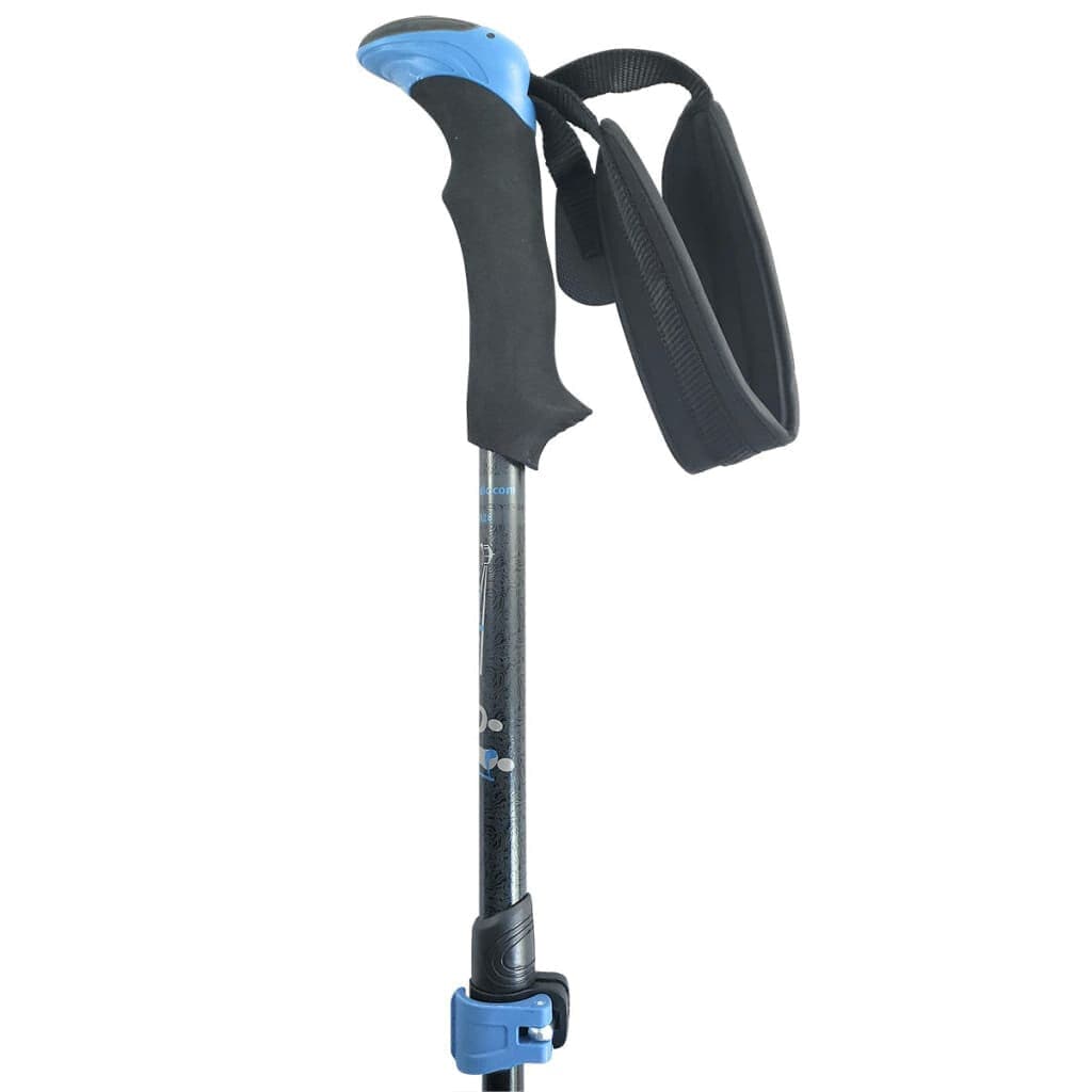 Travel Folding Walking & Hiking Poles 13.5” with Rubber Feet, Baskets, and Bag